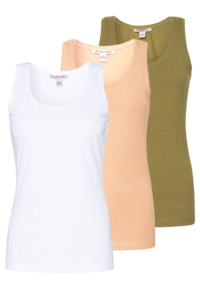 T-Shirt ANNA FIELD Anna Field Basic Tank 3er Pack Blanche Femme | YXT-3759877